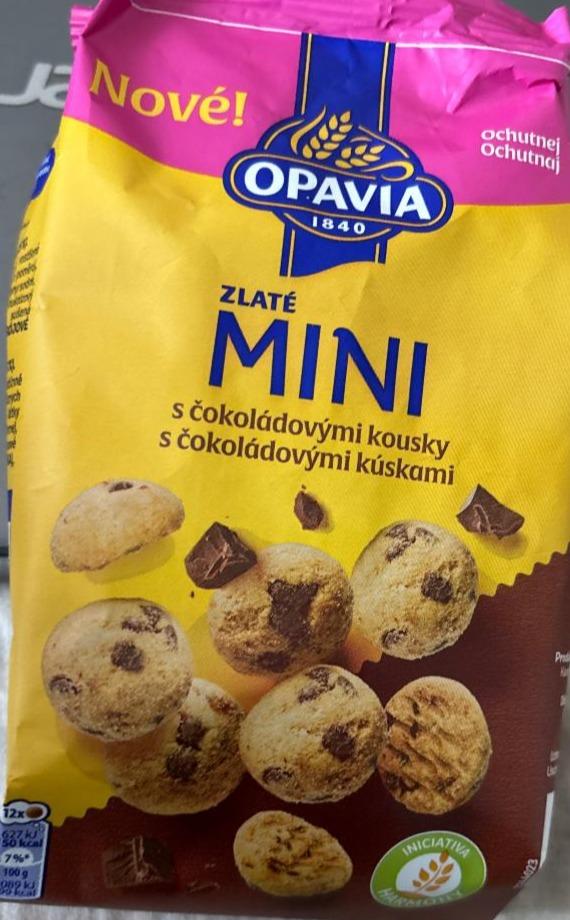 Fotografie - Zlaté mini s čokoládovými kousky Opavia