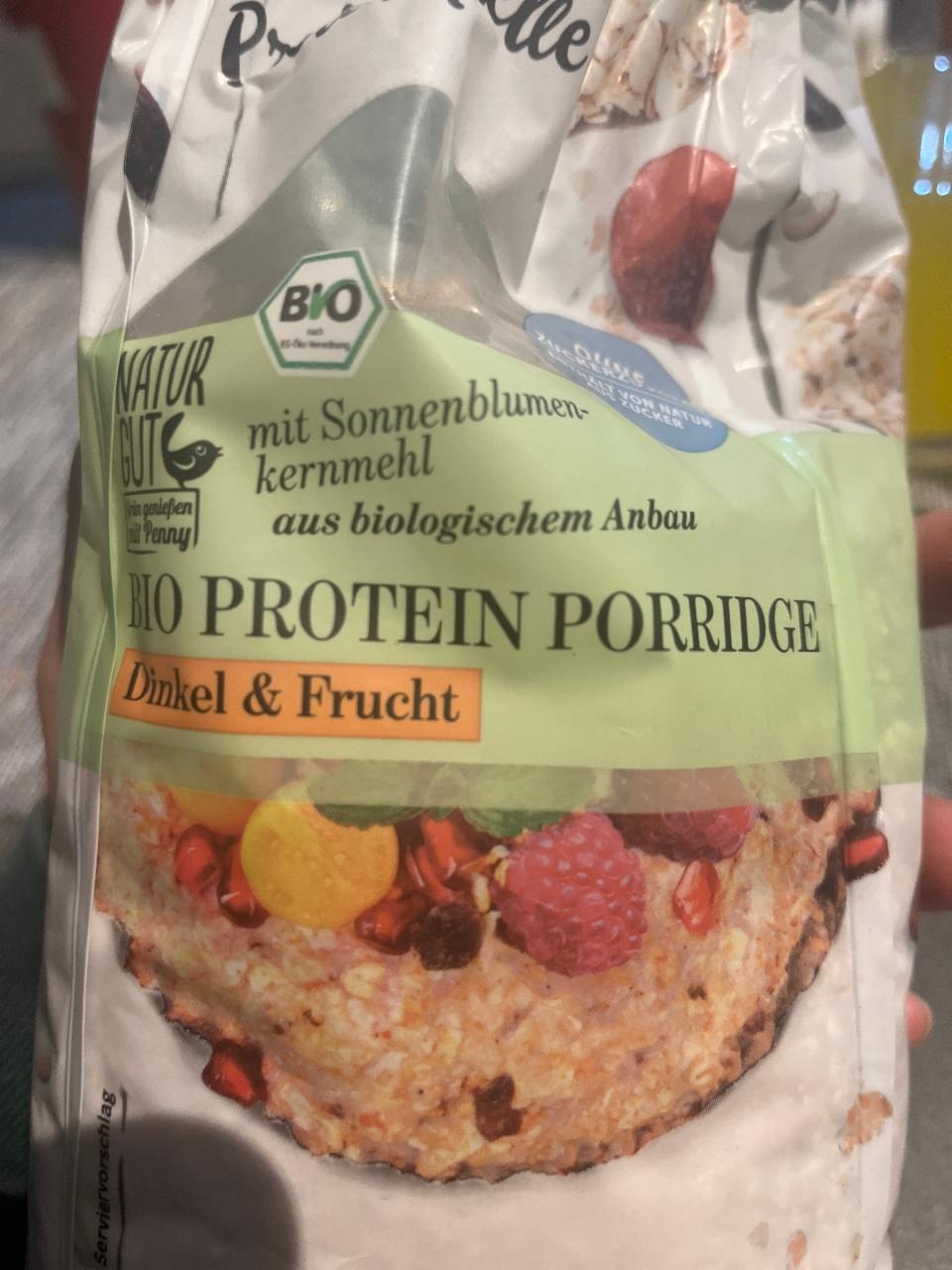 Fotografie - Bio protein porridge dinkel & frucht Natur Gut