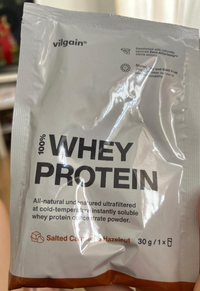 Fotografie - 100% Whey protein salted caramel & hazelnut Vilgain