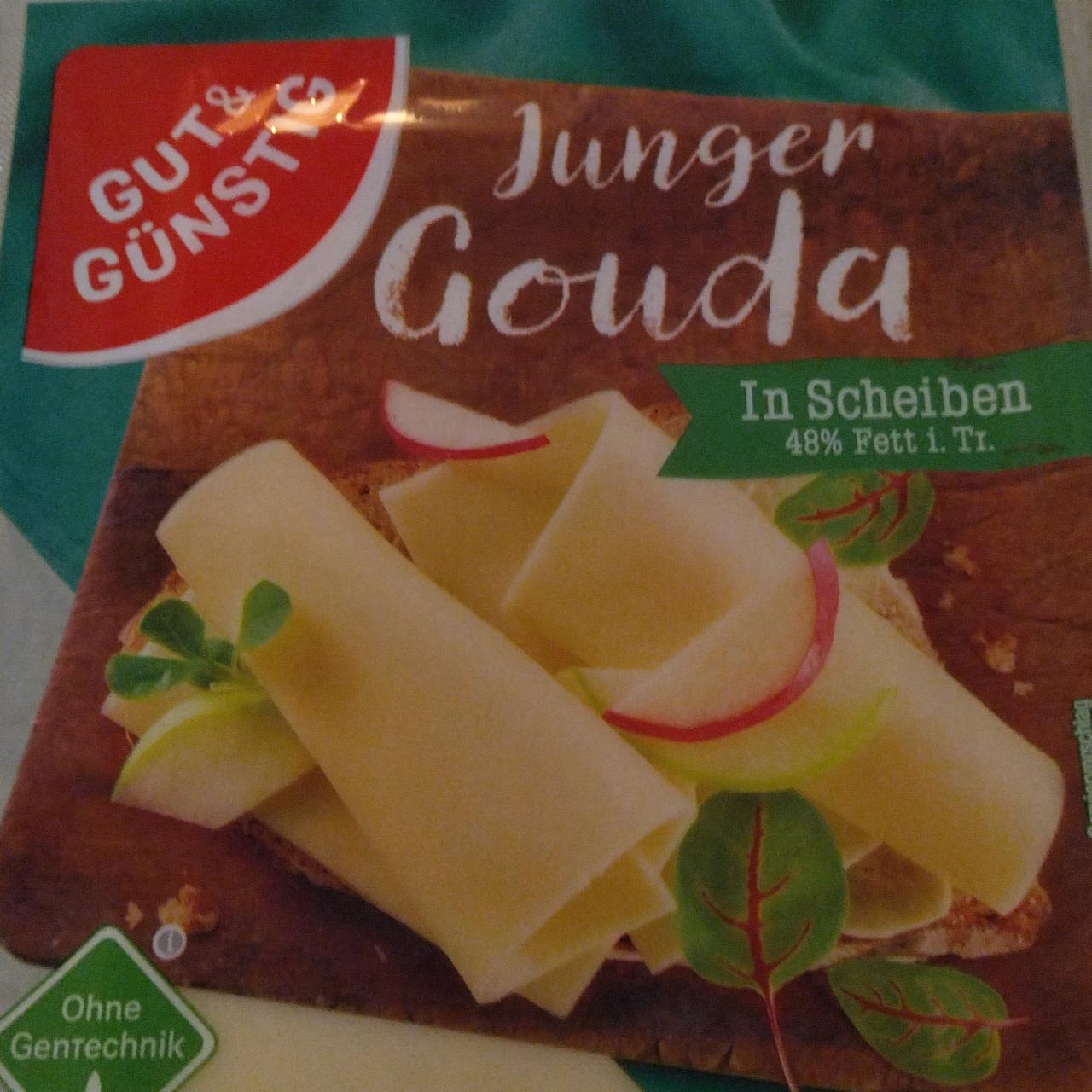 Fotografie - Junger Gouda, 48% Fett Gut&Günstig