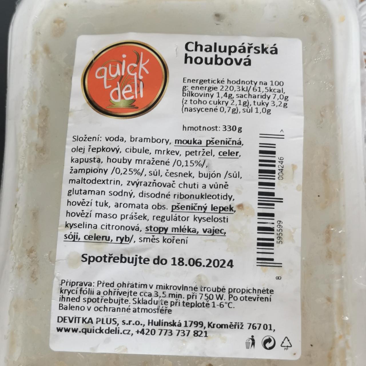 Fotografie - Chalupářská houbová Quick deli