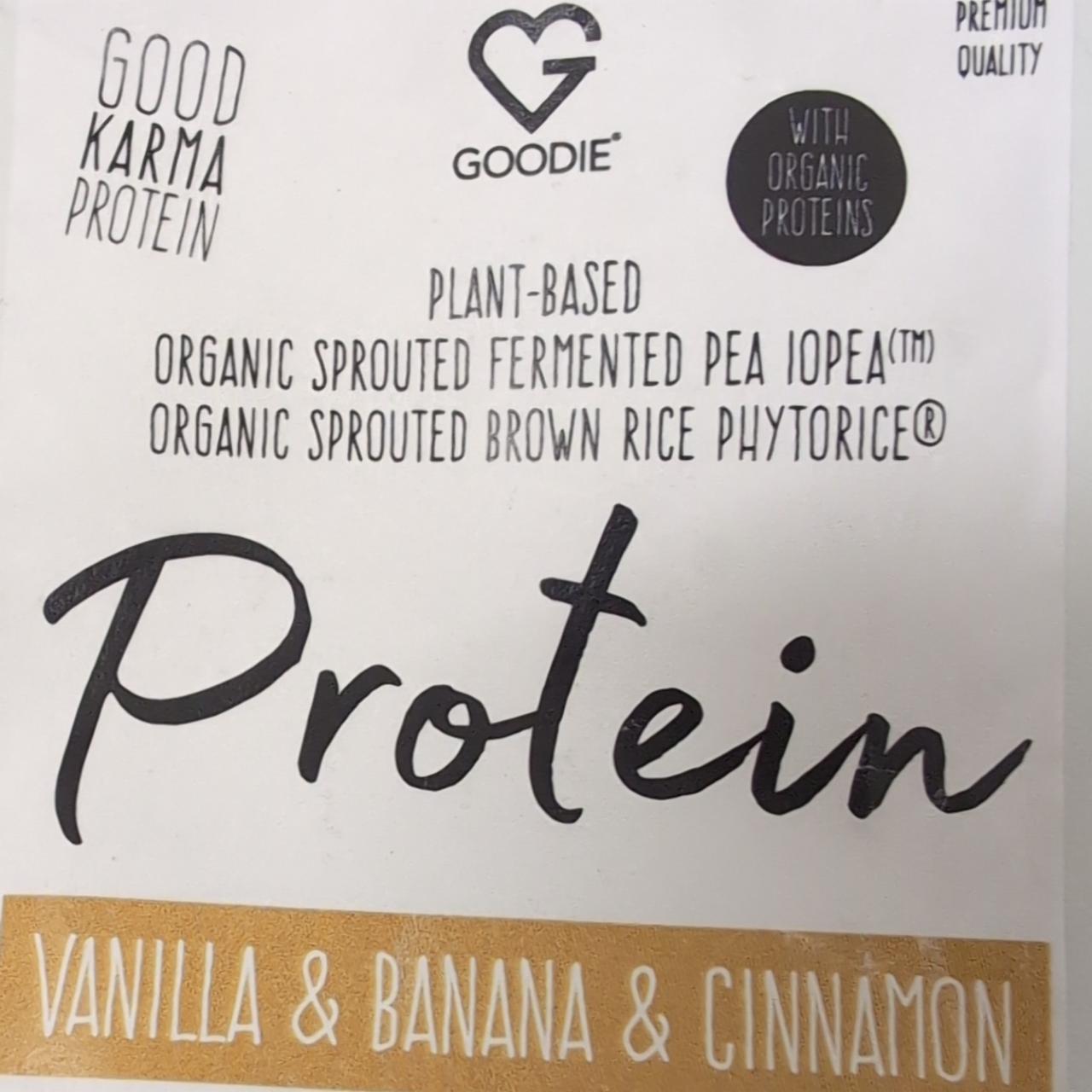 Fotografie - Plant-based protein vanilla & banana & cinnamon Goodie