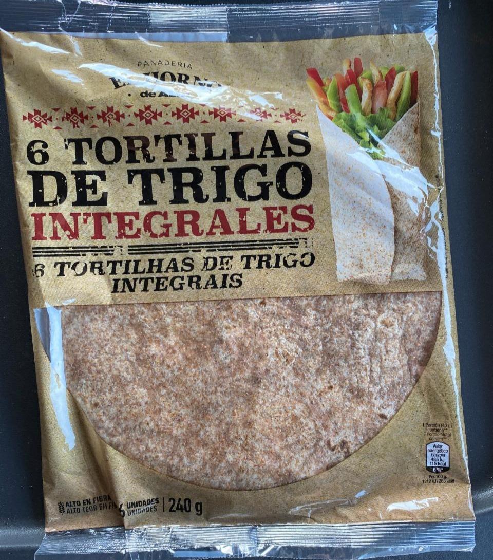 6 Tortillas de Trigo Integrales El Horno de Aldi kalorie kJ a nutriční hodnoty