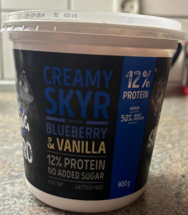 Fotografie - Creamy skyr blueberry & vanilla lactose free Stay Strong