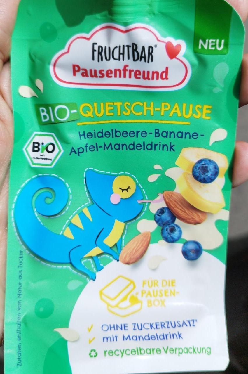 Fotografie - Bio quetsch-pause heidelbeere-banane-apfel-mandeldrink FruchtBar