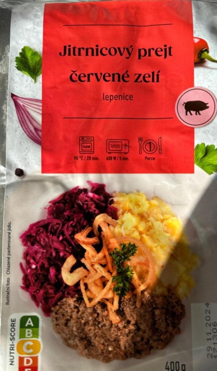 Fotografie - Jitrnicový prejt, červené zelí, lepenice Lidl