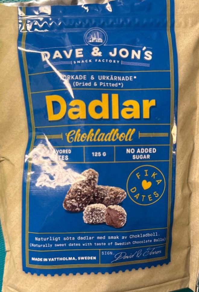 Fotografie - Dadlar chokladboll Dave&Jon's