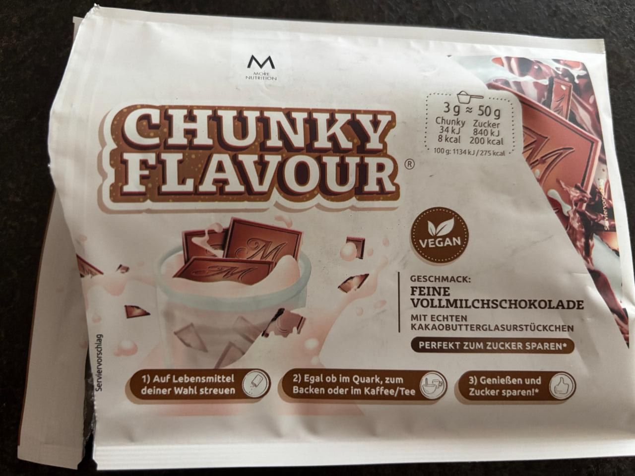 Fotografie - Chunky flavour feine vollmilchschokolade More Nutrition