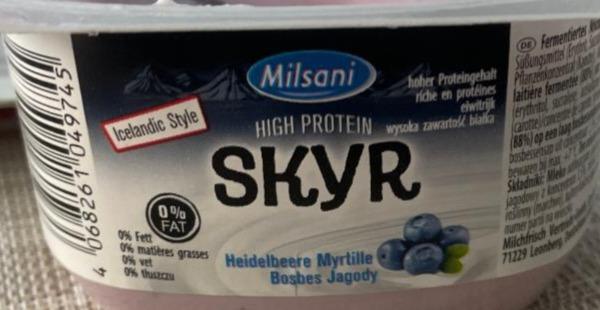 Fotografie - High protein skyr heidelbeere Milsani