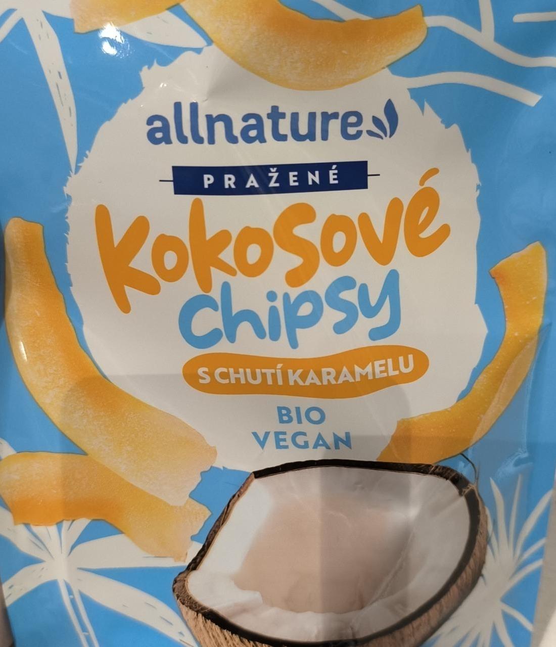 Fotografie - Kokosové chipsy s chutí karamelu bio vegan Allnature