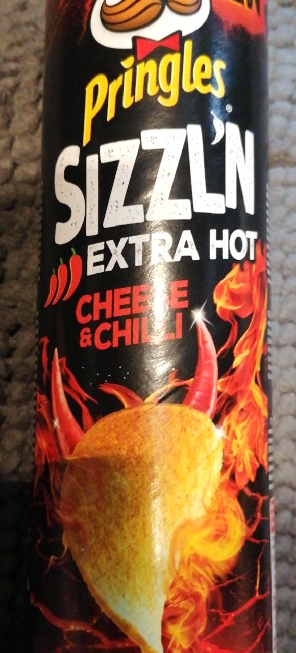 Sizzl\'n Extra Hot Cheese & Chilli Pringles - kalorie, kJ a nutriční hodnoty