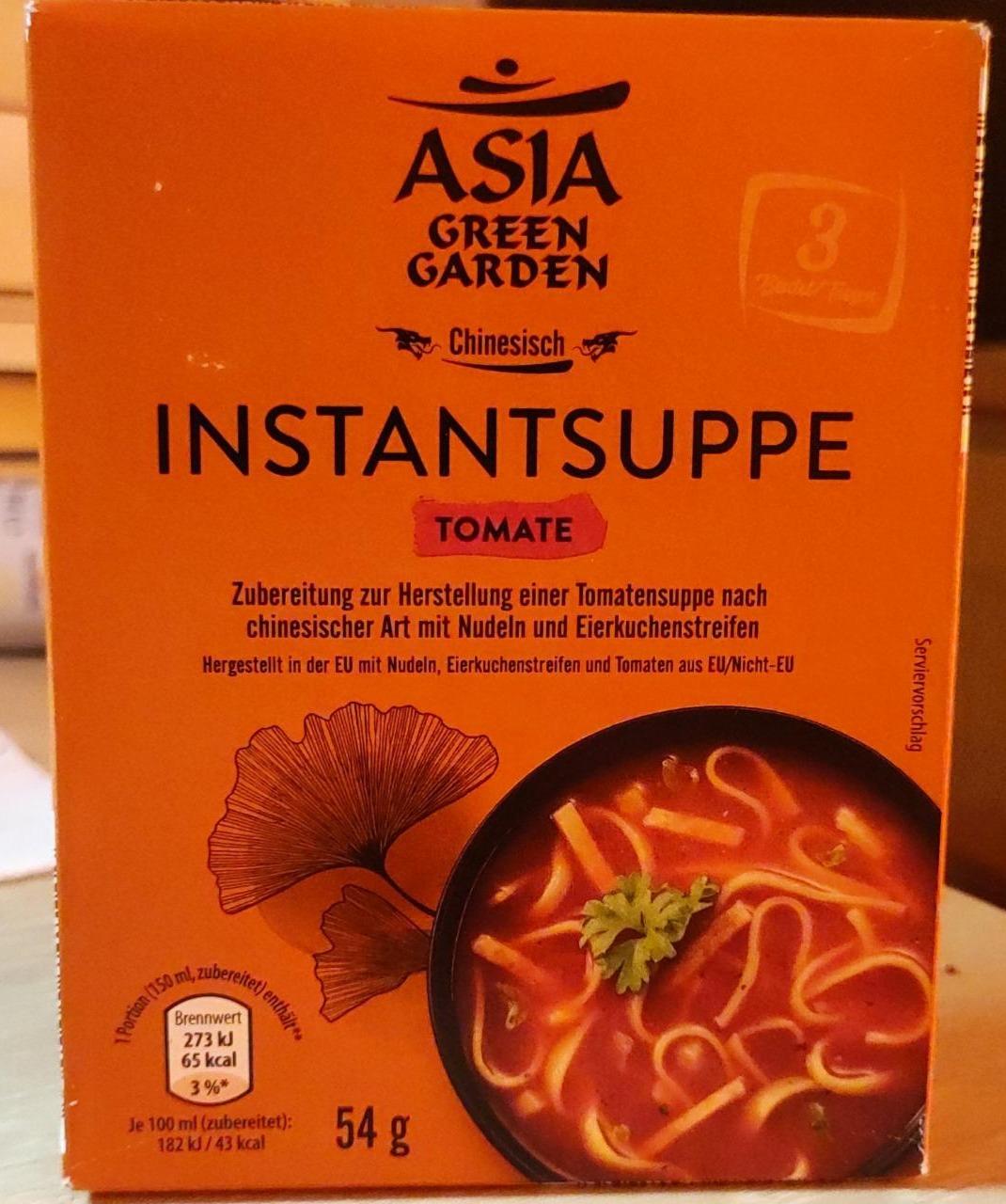 Fotografie - Chinesisch Instantsuppe Tomate Asia green garden