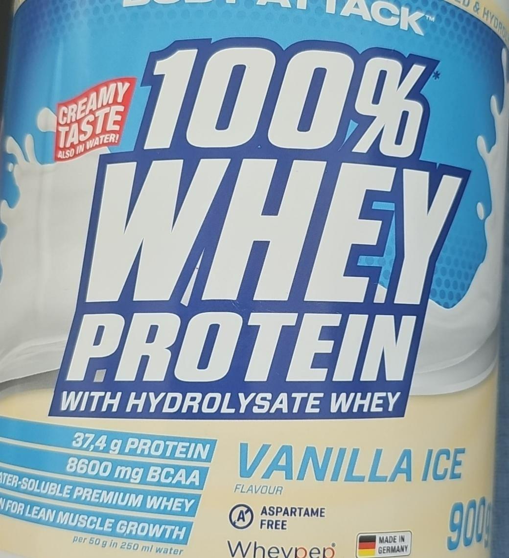 Fotografie - 100% Whey protein with hydrolysate whey vanilla ice Body Attack