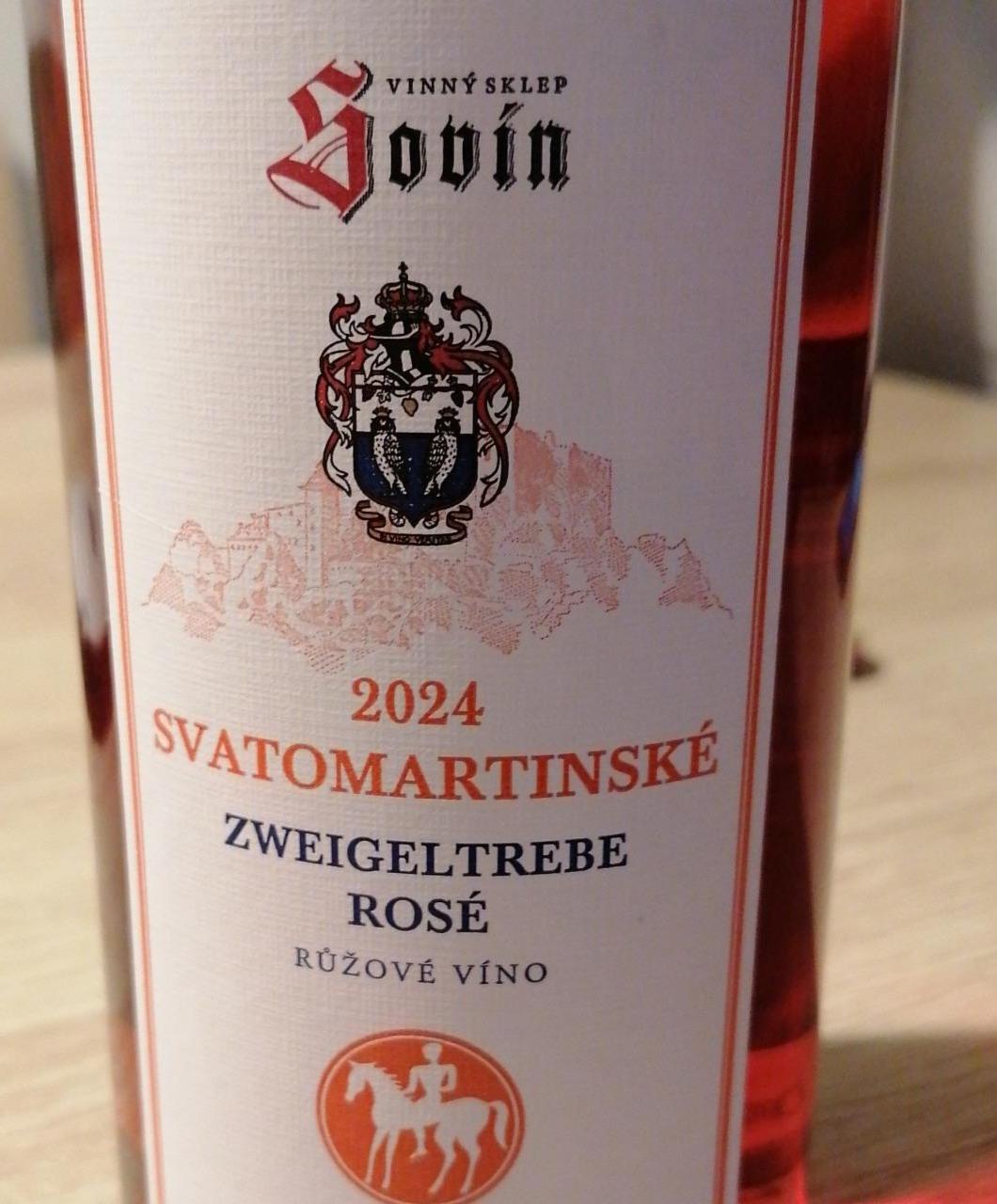 Fotografie - Svatomartinské zweigeltrebe rosé Vinný sklep Sovín