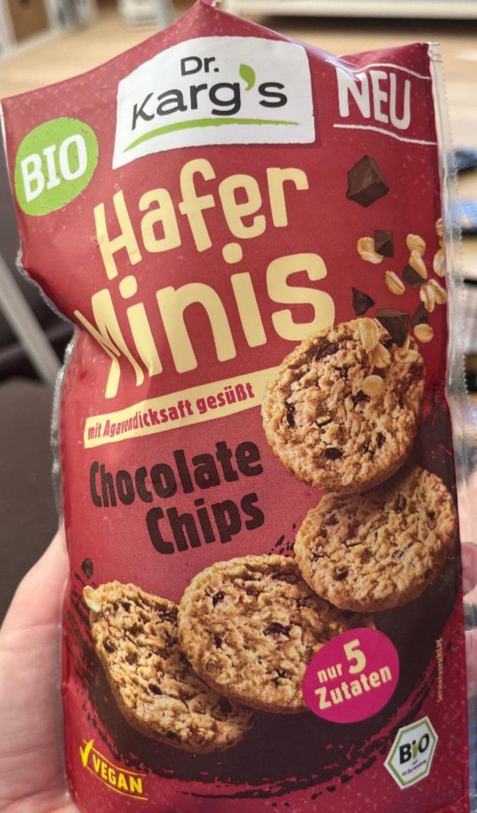 Fotografie - Bio hafer minis chocolate chips Dr. Karg's