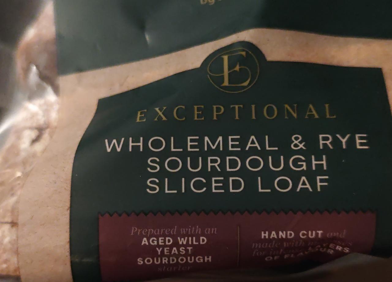 Fotografie - Wholemeal &rye sourdough sliced bread Exceptional by asda