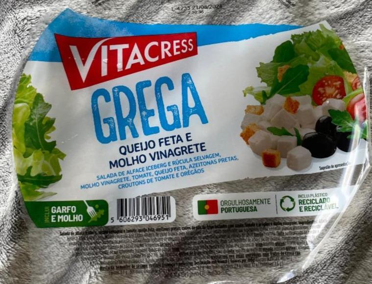 Fotografie - Grega salada queijo feta e molho vinagrete Vitacress