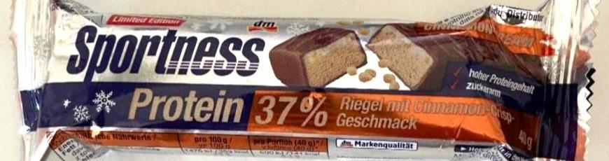 Fotografie - Protein 37% riegel mit cinnamon-crisp Sportness