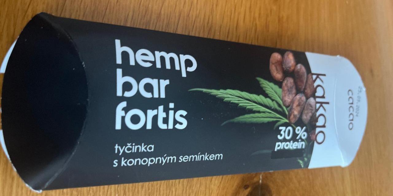 Fotografie - Bar fortis s konopným semínkem kakao Hemp