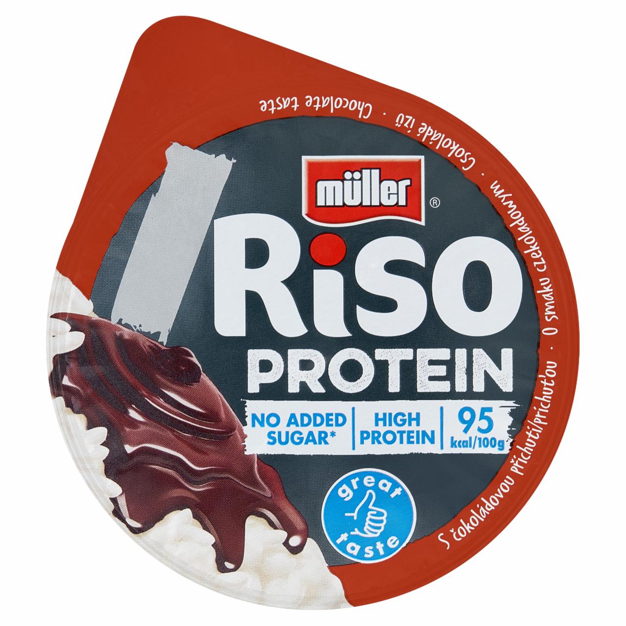 Fotografie - Riso protein no added sugar s čokoládovou příchutí Müller