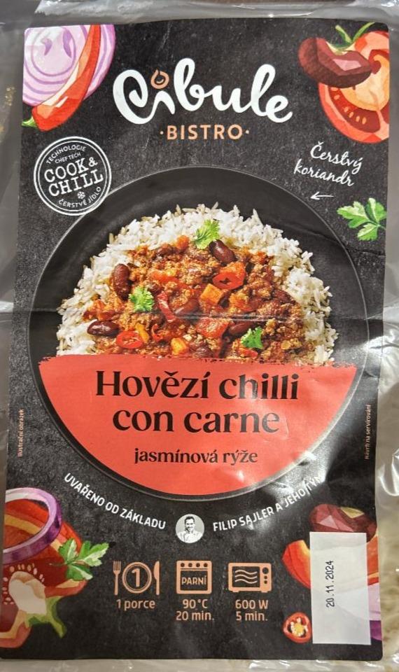 Fotografie - Hovězí chilli con carne jasmínová rýže Cibule Bistro