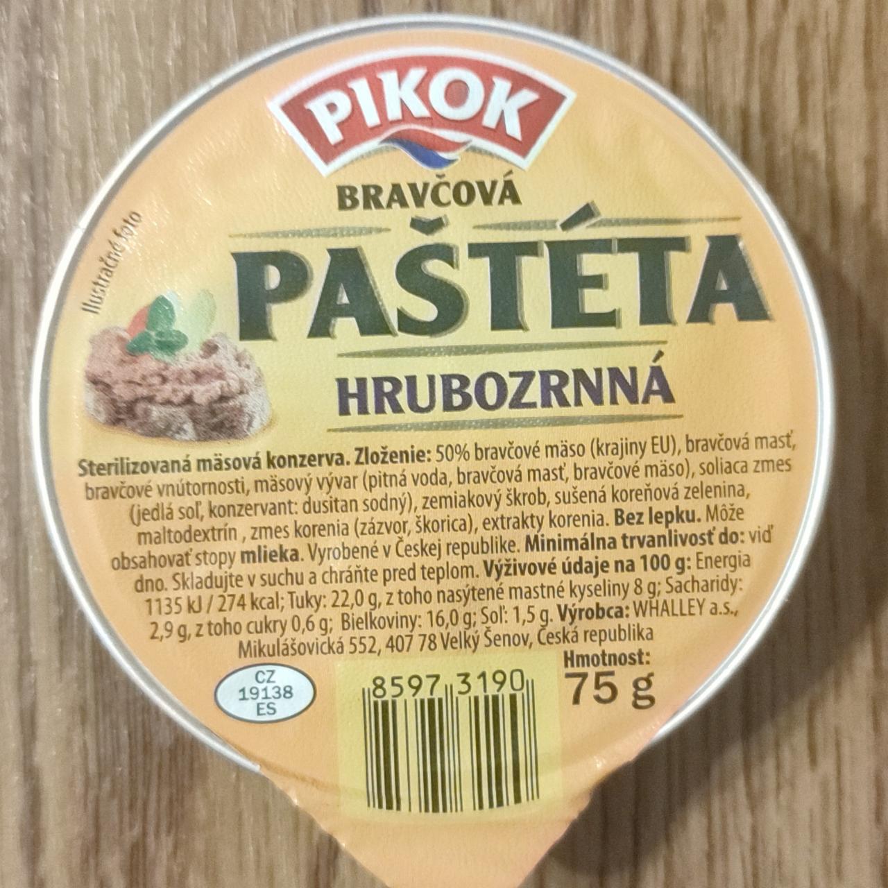 Fotografie - Bravčová paštéta hrubozrnná Pikok