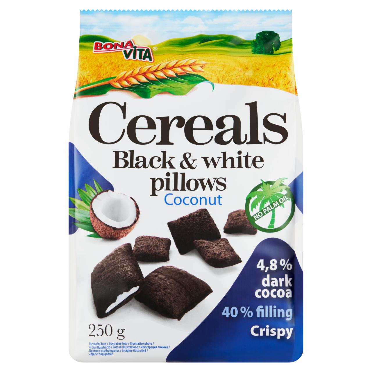 Fotografie - Cereals black&white pillows coconut Bonavita