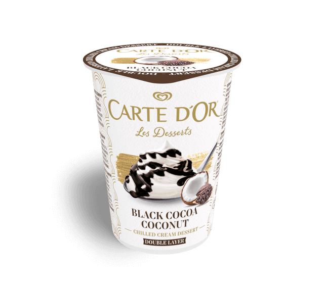 Fotografie - Carte d'Or Les Desserts black cocoa coconut chilled cream dessert Olma