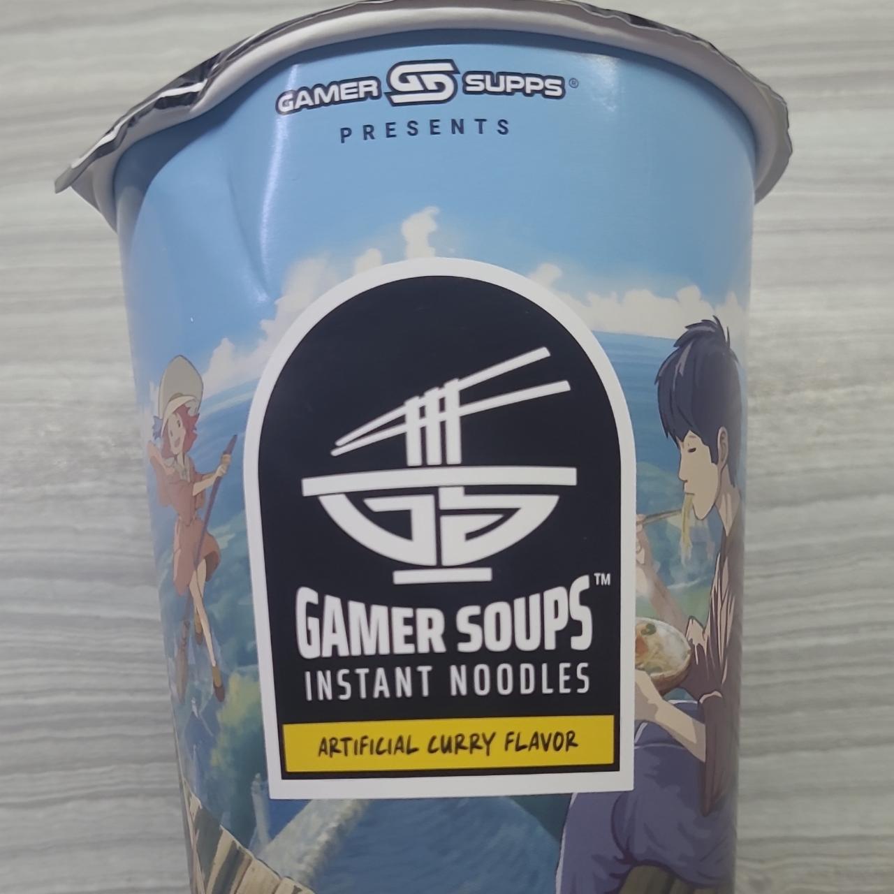 Fotografie - Gamer soups instant noodles artificial curry flavor Gamer supps