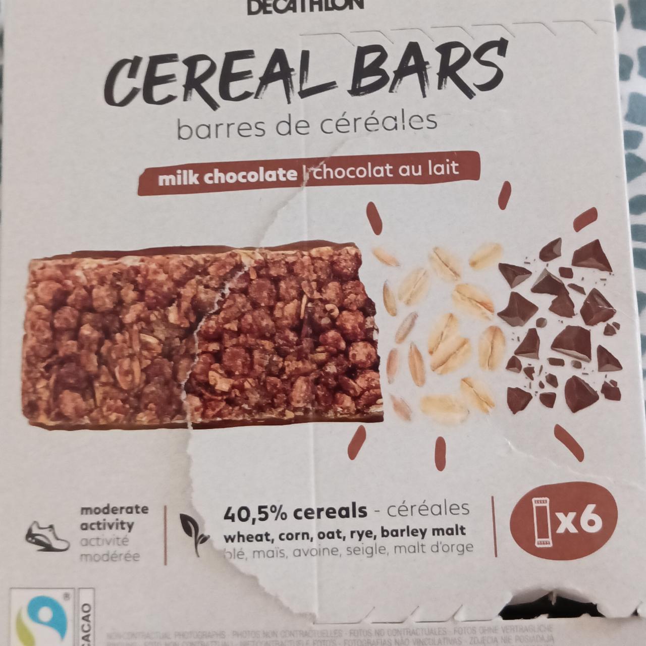 Fotografie - Cereal Bars milk chocolate Decathlon