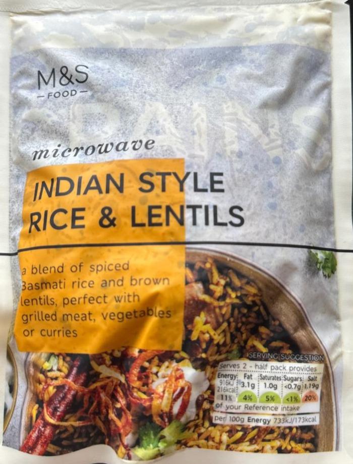 Fotografie - Indian style rice&lentils M&S Food