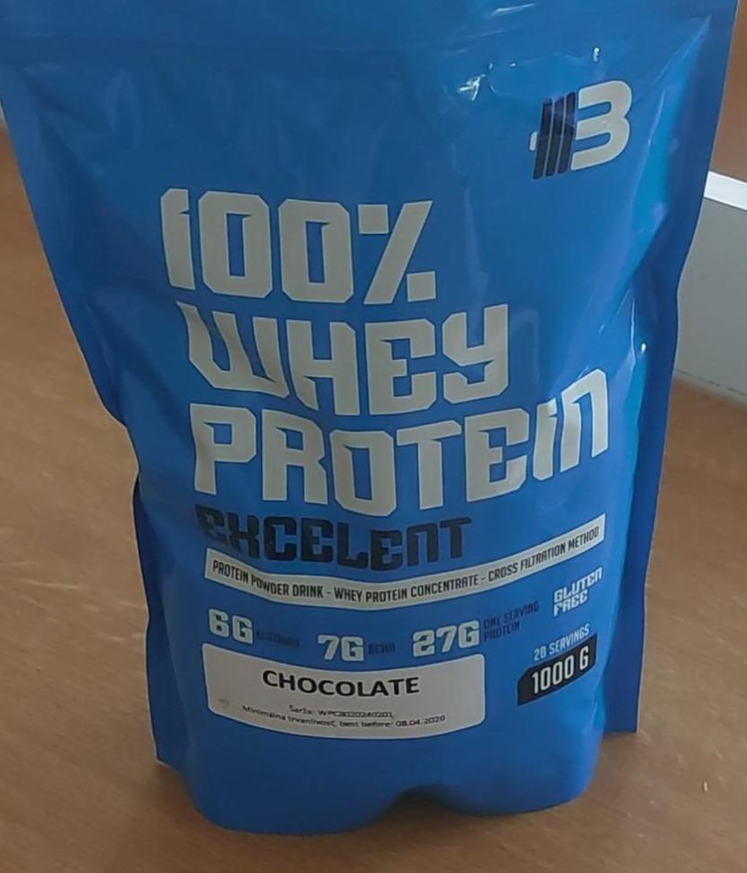 Fotografie - 100% whey protein excelent chocolate Body nutrition