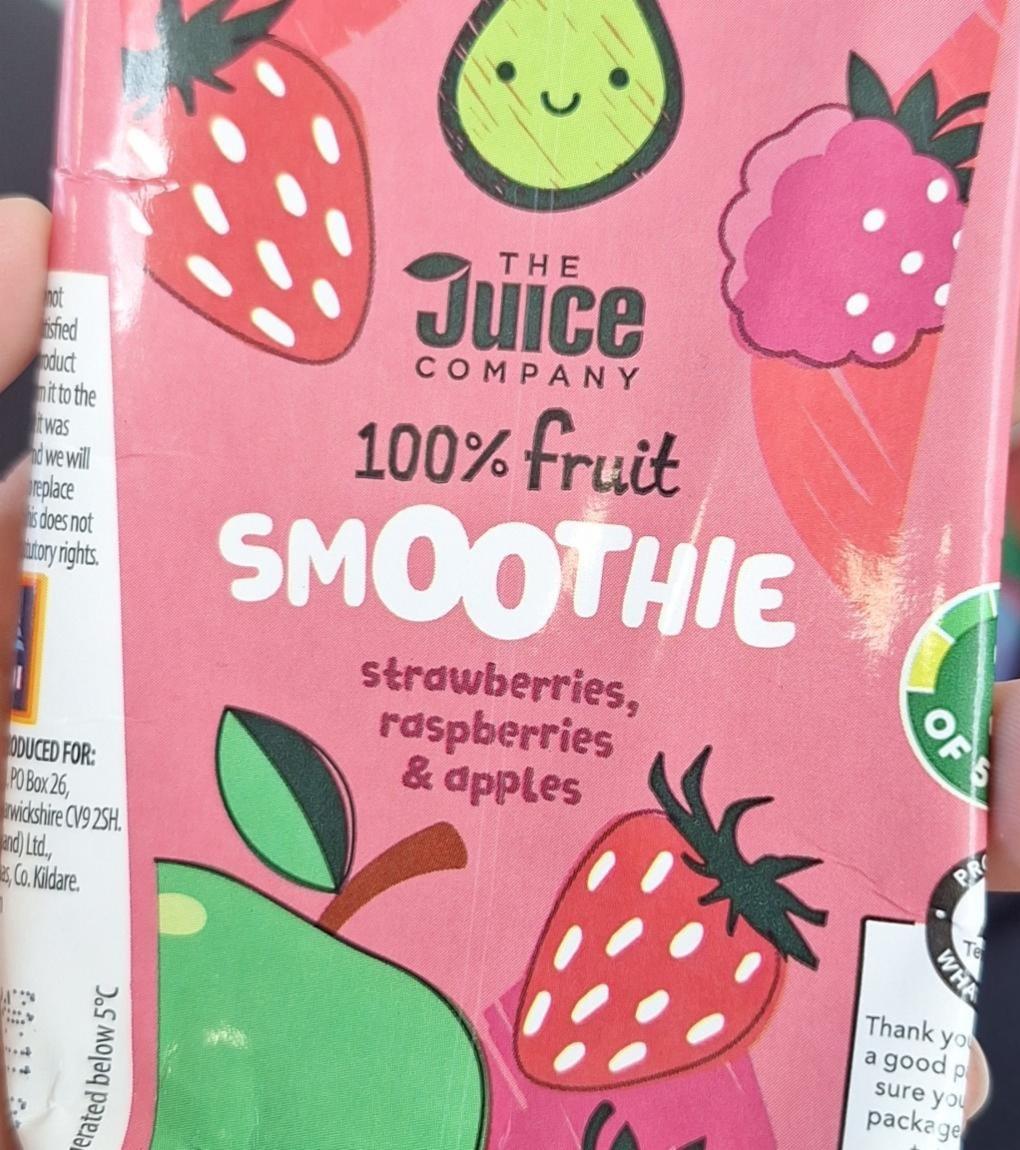 Fotografie - 100% fruit smoothie strawberries, raspberries & apples The Juice Company