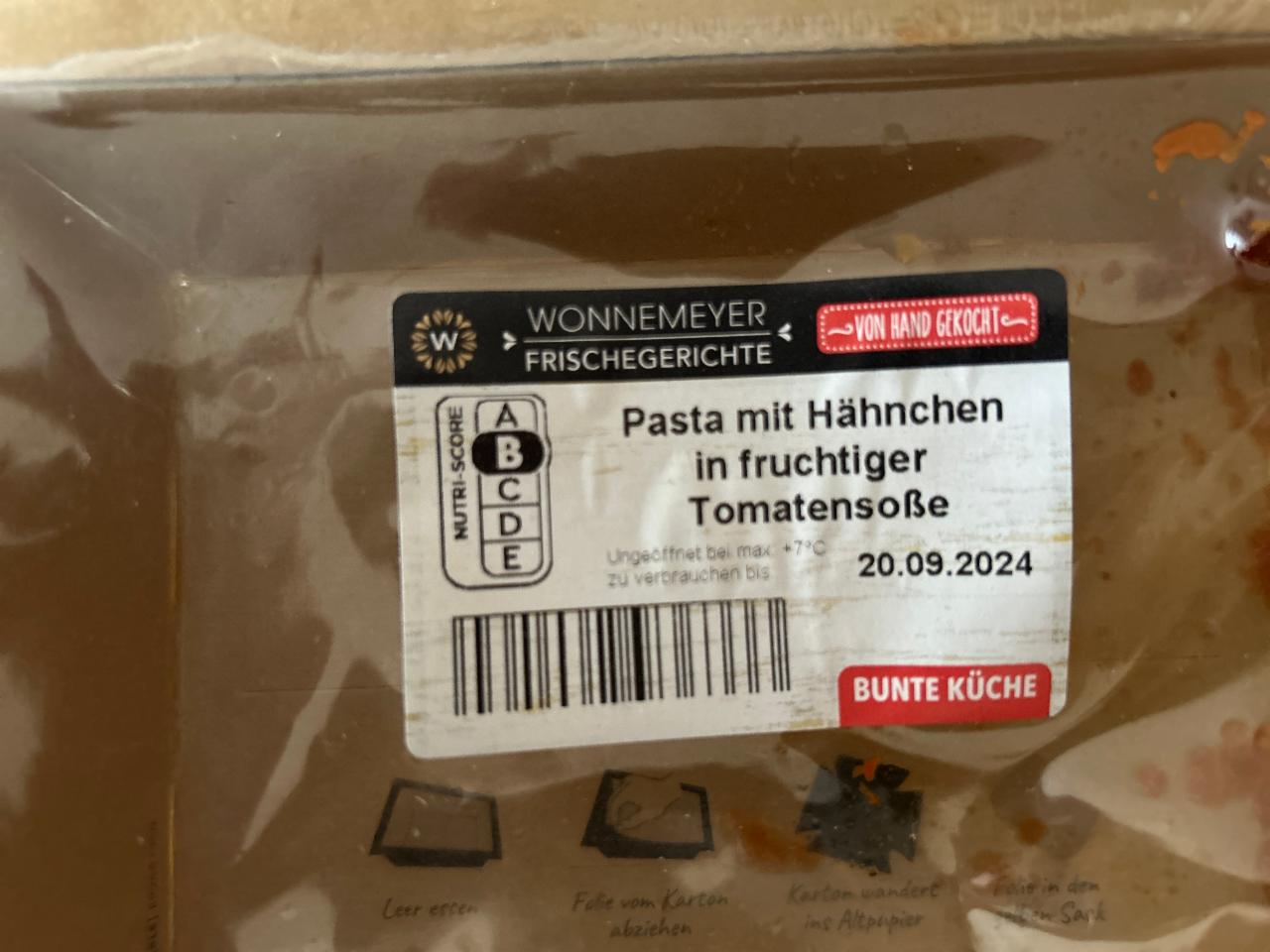 Fotografie - Pasta mit Hähnchen in fruchtiger Tomatensoße Wonnemeyer