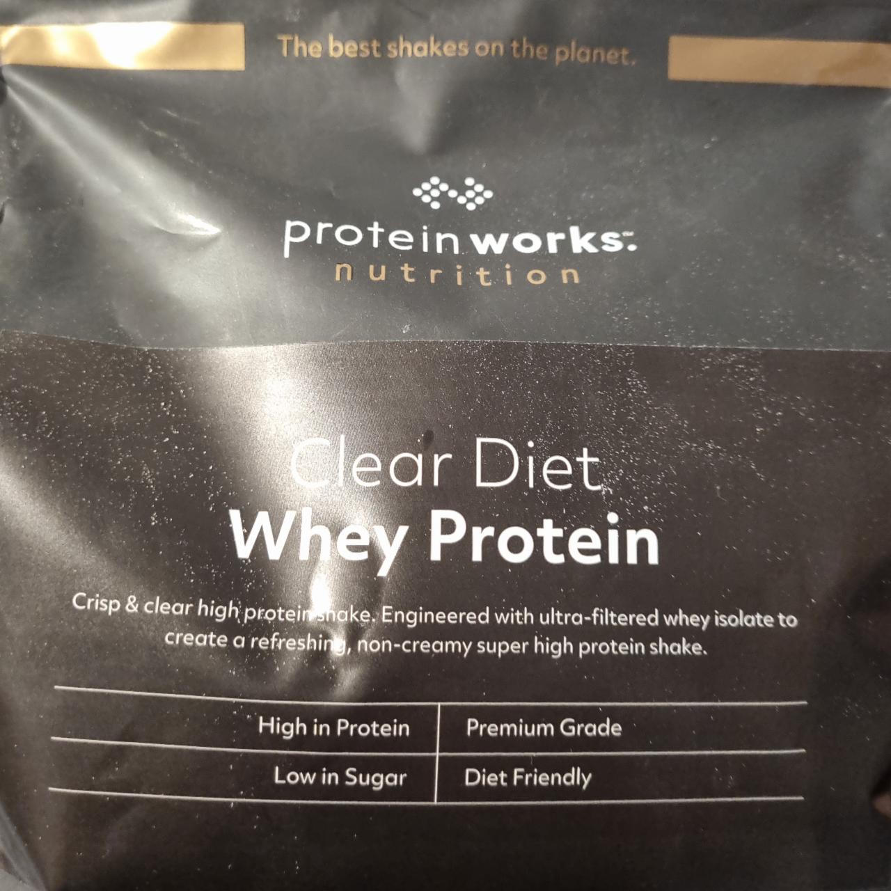 Fotografie - Clear diet whey protein orange & mango protein works nutrition