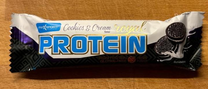 Fotografie - Royal protein cookies & cream flavour MaxSport