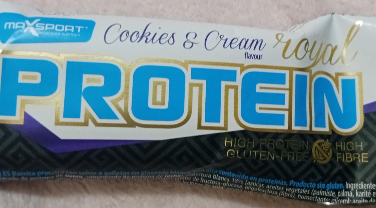 Fotografie - Royal protein cookies & cream flavour MaxSport