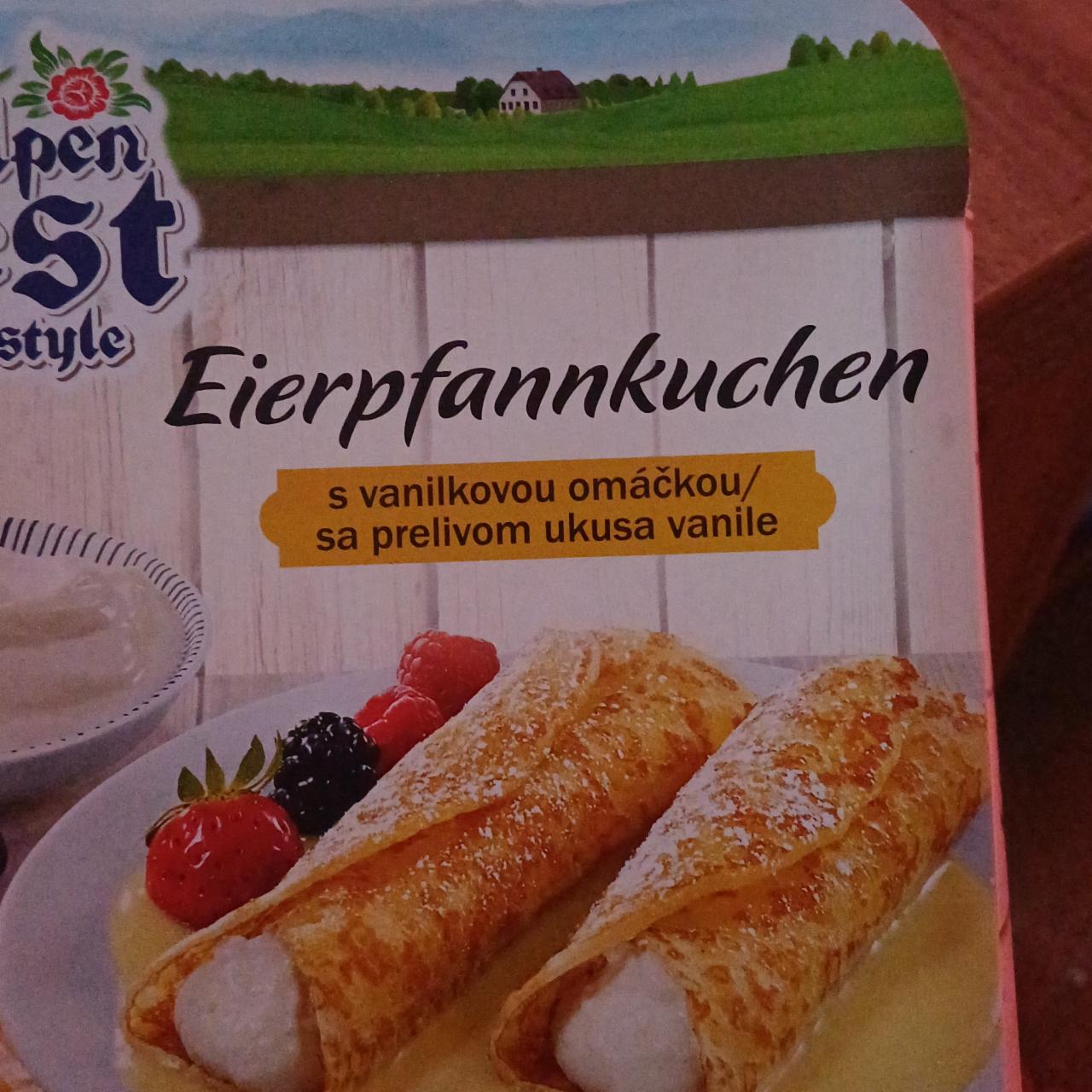 Fotografie - Eierpfannkuchen s vanilkovou omáčkou Alpen fest style