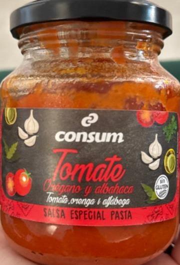 Fotografie - Tomate, oregano y albahaca Consum