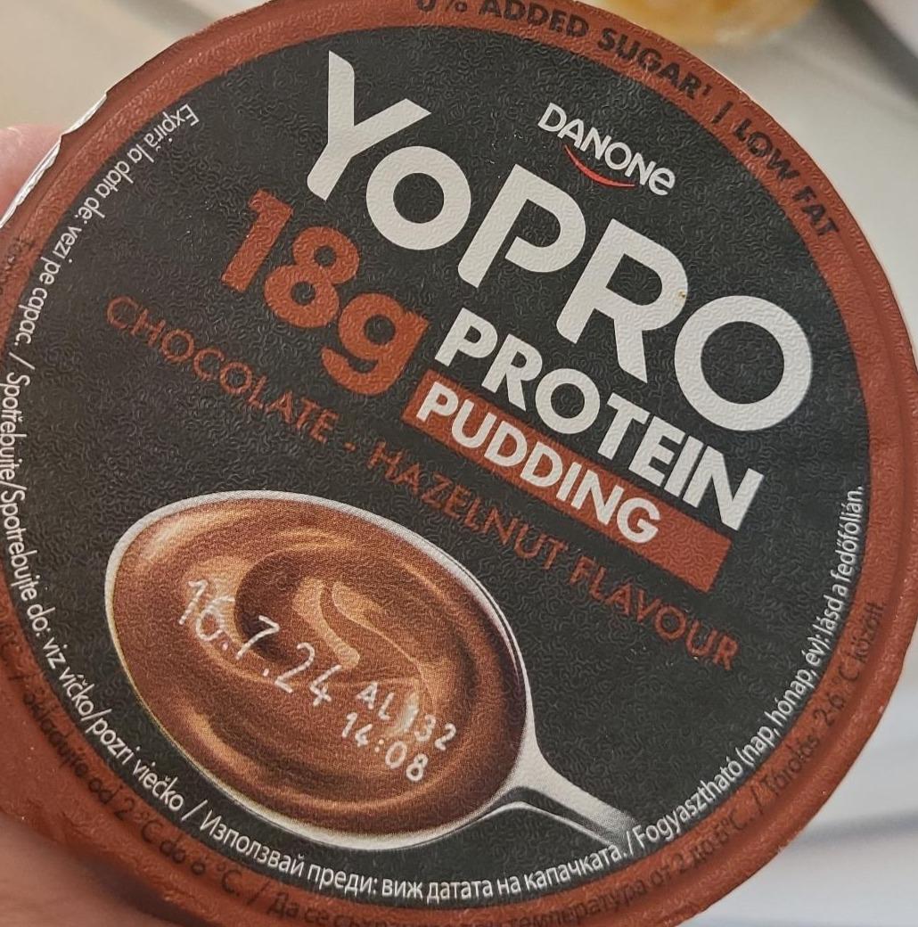 Fotografie - Yopro protein pudding chocolate hazelnut flavour Danone