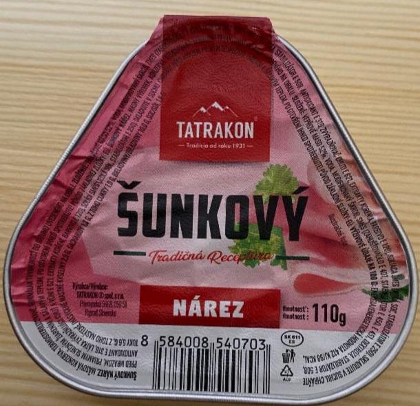 Fotografie - šunkový nářez Tatrakon