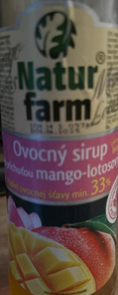 Fotografie - Ovocný sirup s příchutí mango lotosový květ Natur farm