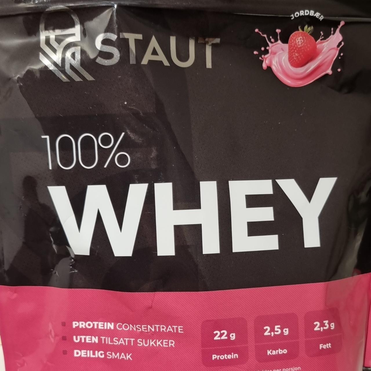 Fotografie - 100% whey protein consentrate jordbær Staut