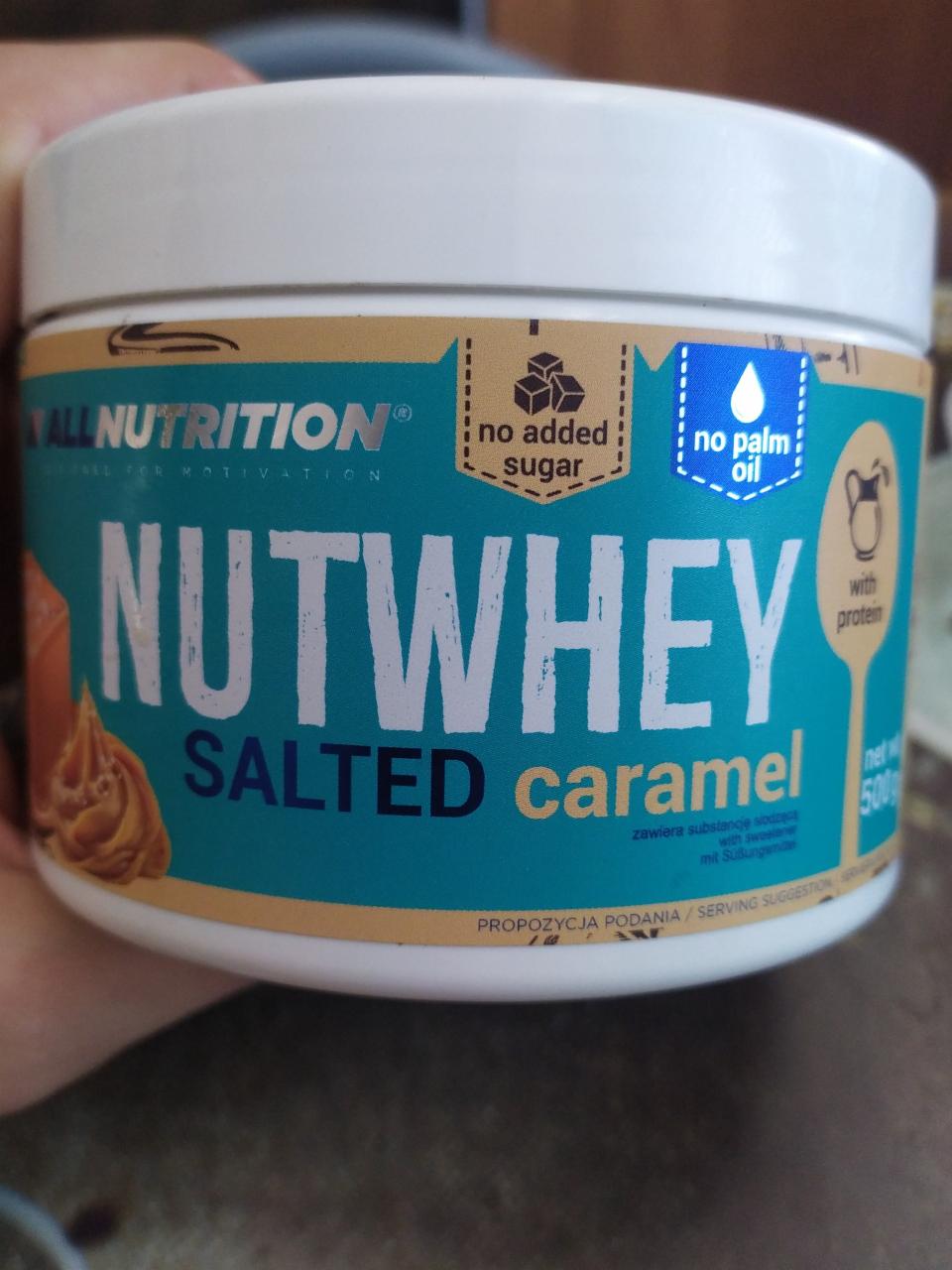 Fotografie - Nutwhey salted carmel Allnutrition