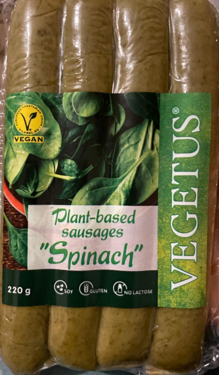 Fotografie - Plant-based sausages Spinach Vegetus