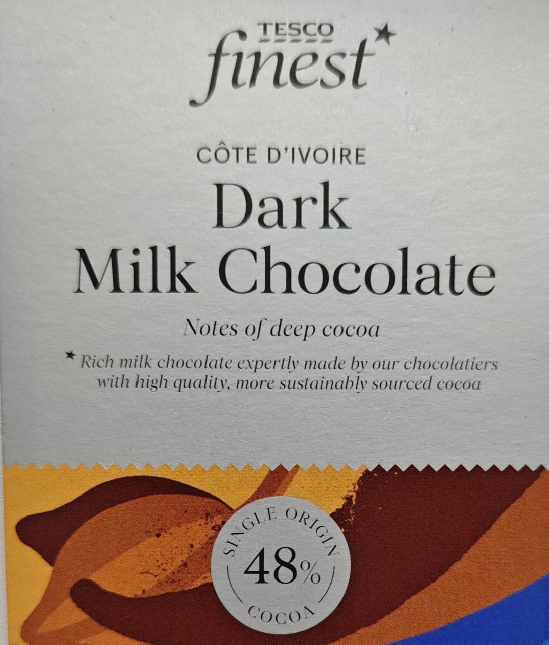 Fotografie - Dark milk Chocolate Tesco finest