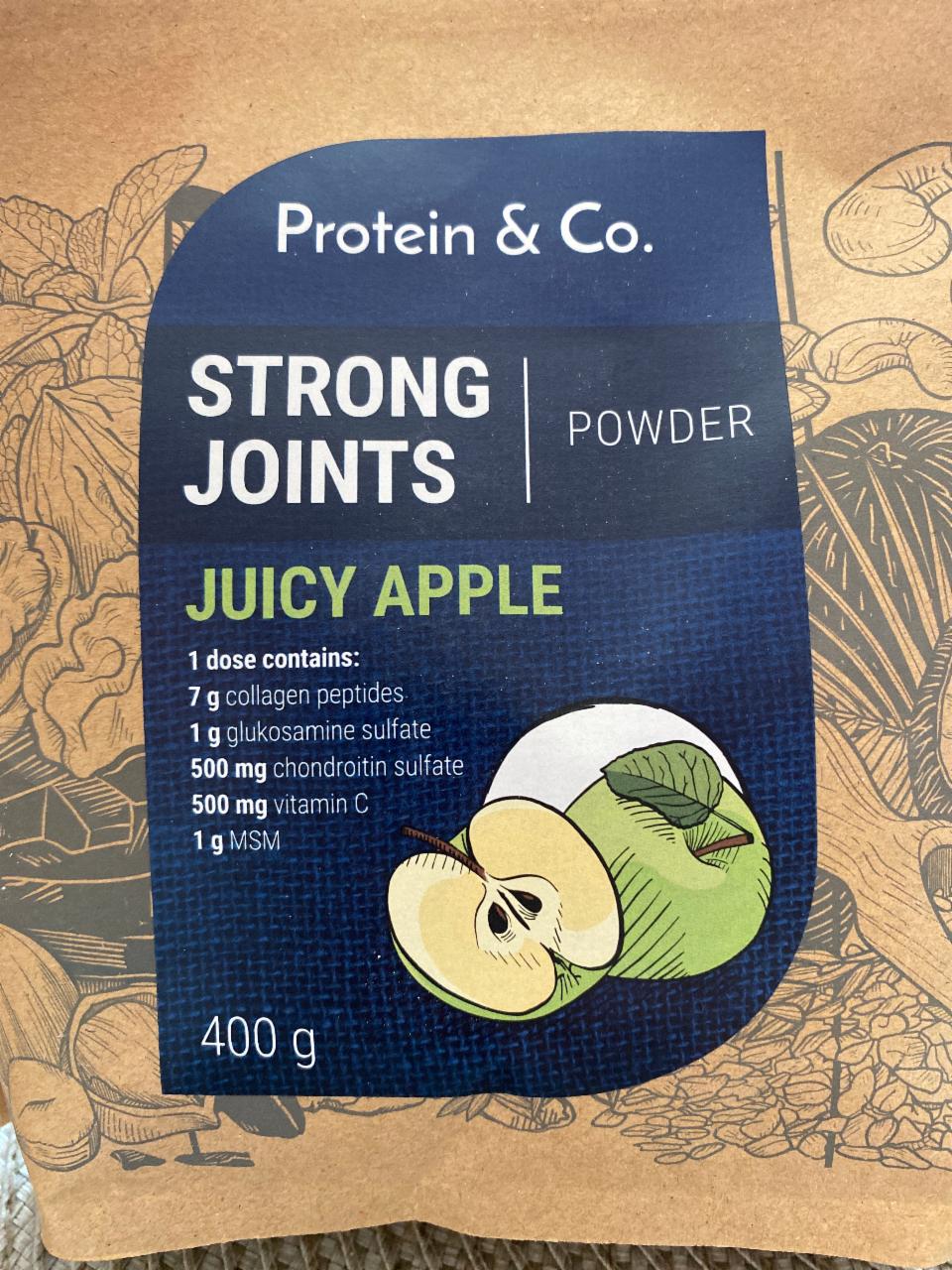 Fotografie - Strong joints powder juicy apple Protein & Co.