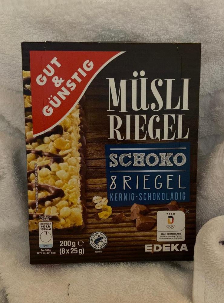 Fotografie - Müsli riegel Schoko Gut&Günstig