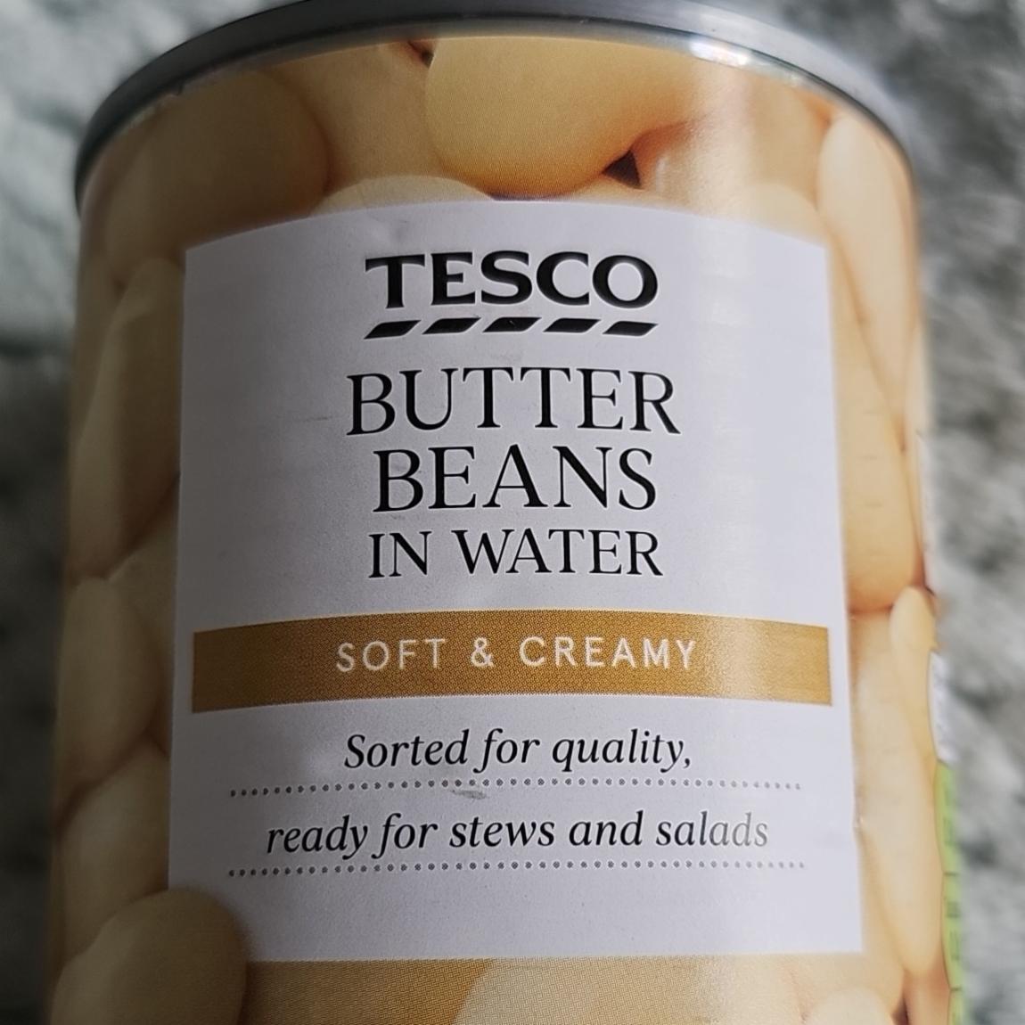 Fotografie - Butter beans in water soft & creamy Tesco