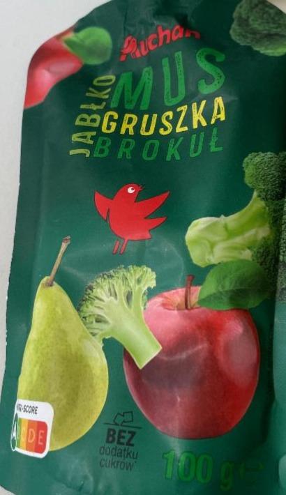 Fotografie - Jablko mus gruszka brokul Auchan